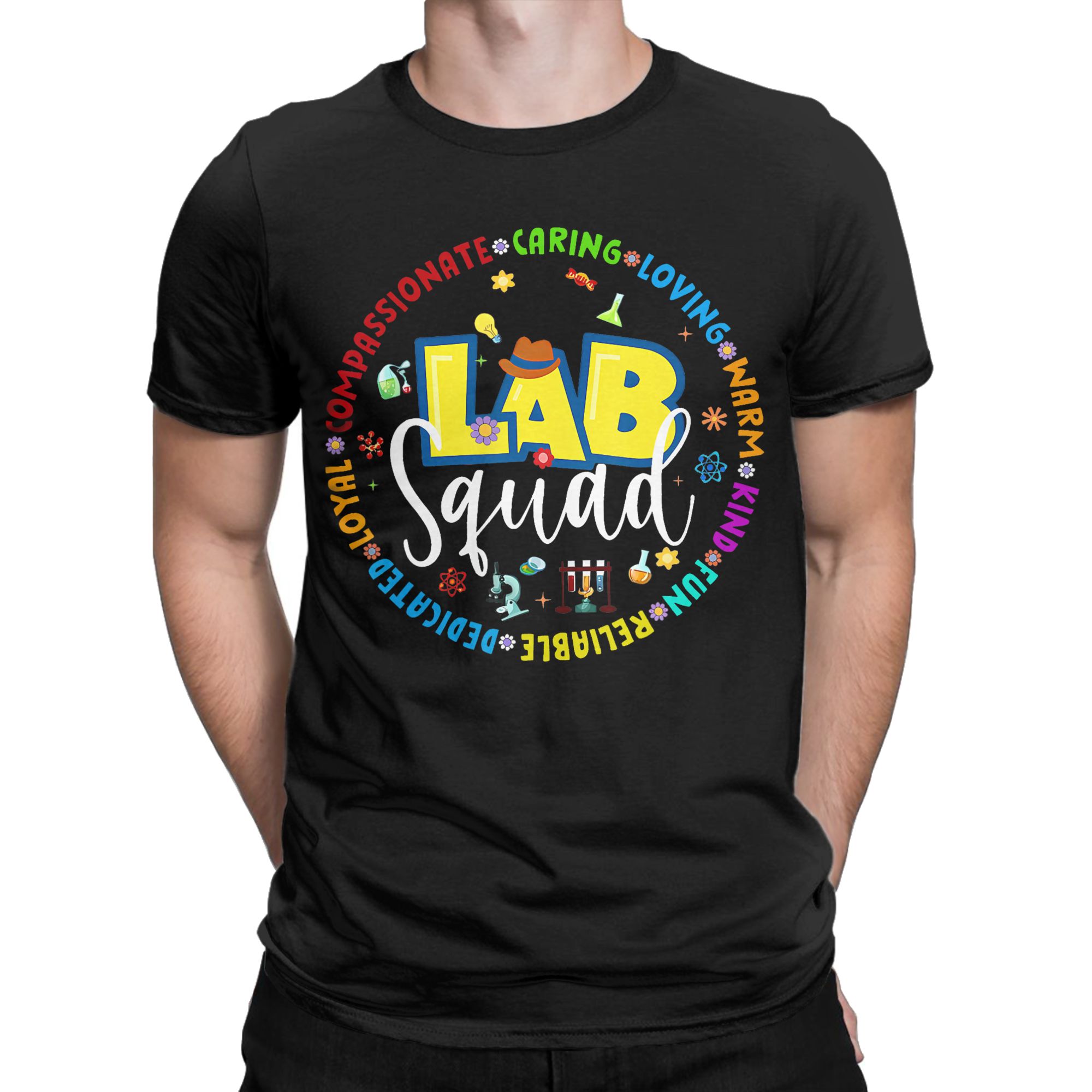 Medical Lab Graphics - Футболка из 100% хлопка с забавным
